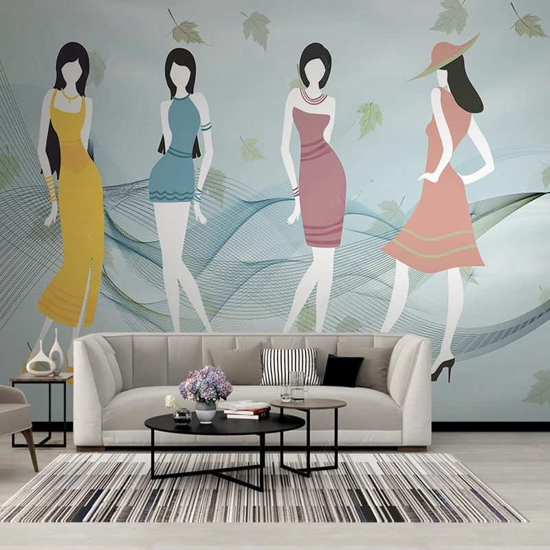 Commercial Wallpaper Printing - Mural personalizado moderno fresco compras tienda