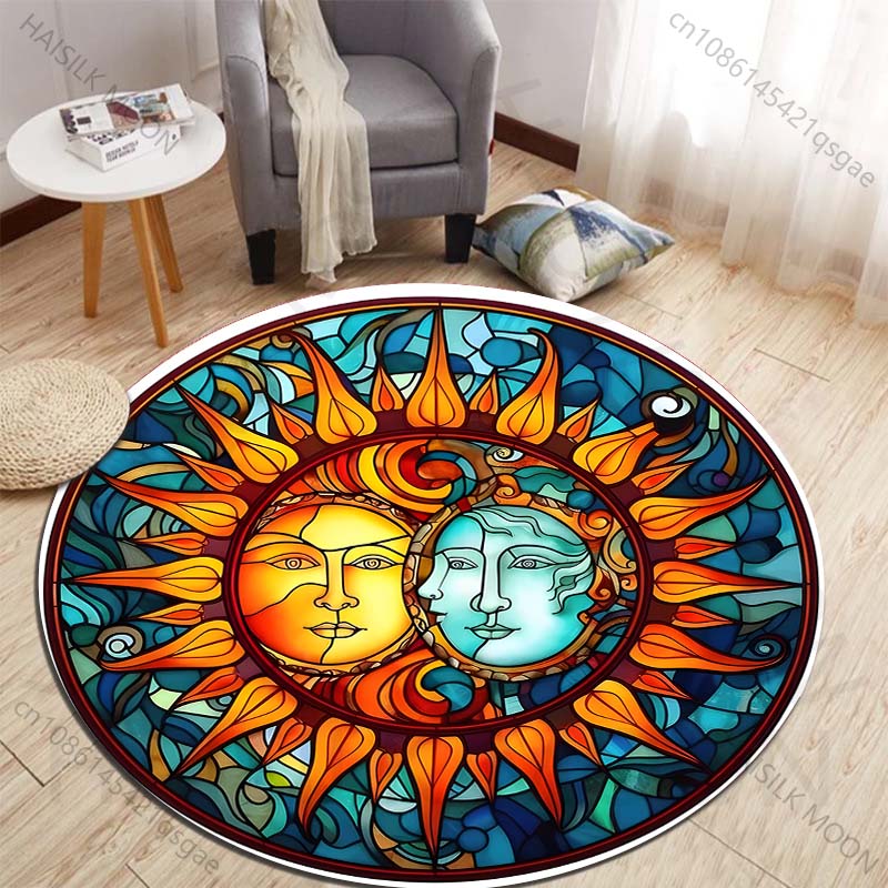 Alfombra redonda con estampado - Commercial Glass Printing reseña y precio