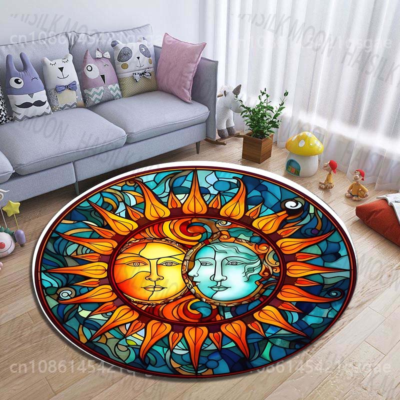 Alfombra redonda con estampado - Commercial Glass Printing reseña y precio