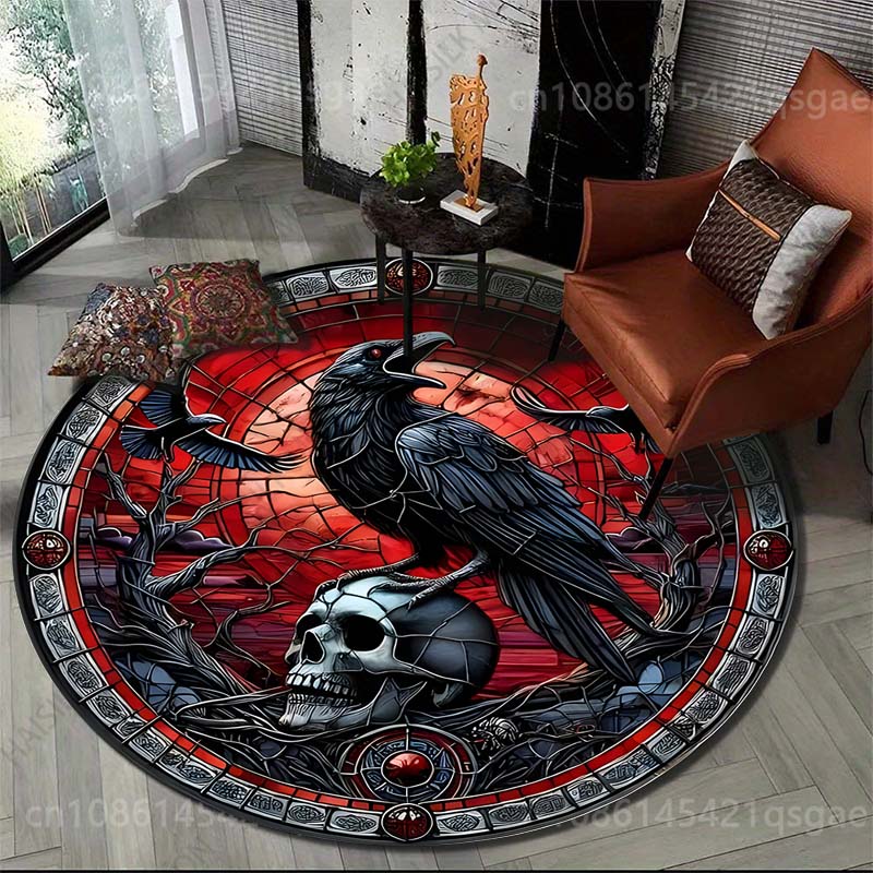 Alfombra redonda con estampado - Commercial Glass Printing reseña y precio