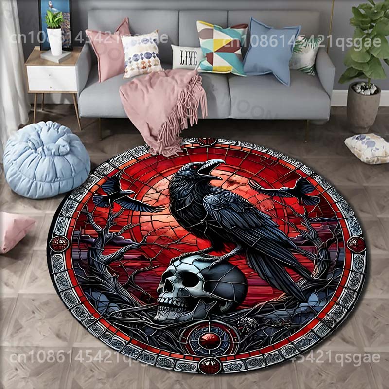 Alfombra redonda con estampado - Commercial Glass Printing reseña y precio