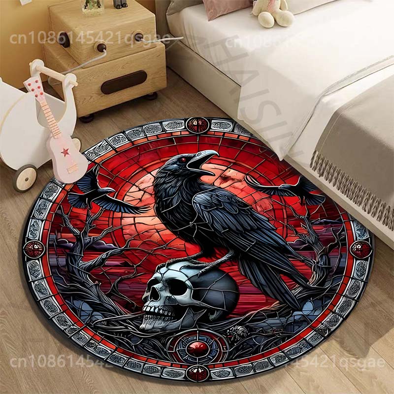 Alfombra redonda con estampado - Commercial Glass Printing reseña y precio